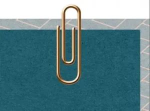 Paperclip mirrored in PaintShop Pro to match the direction of the page lighting