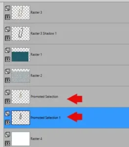 Separated paperclip section moved below the paper layer in PaintShop Pro