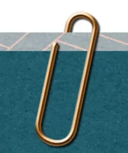Linked paperclip and shadow pieces moving together after the layers are rearranged in PaintShop Pro